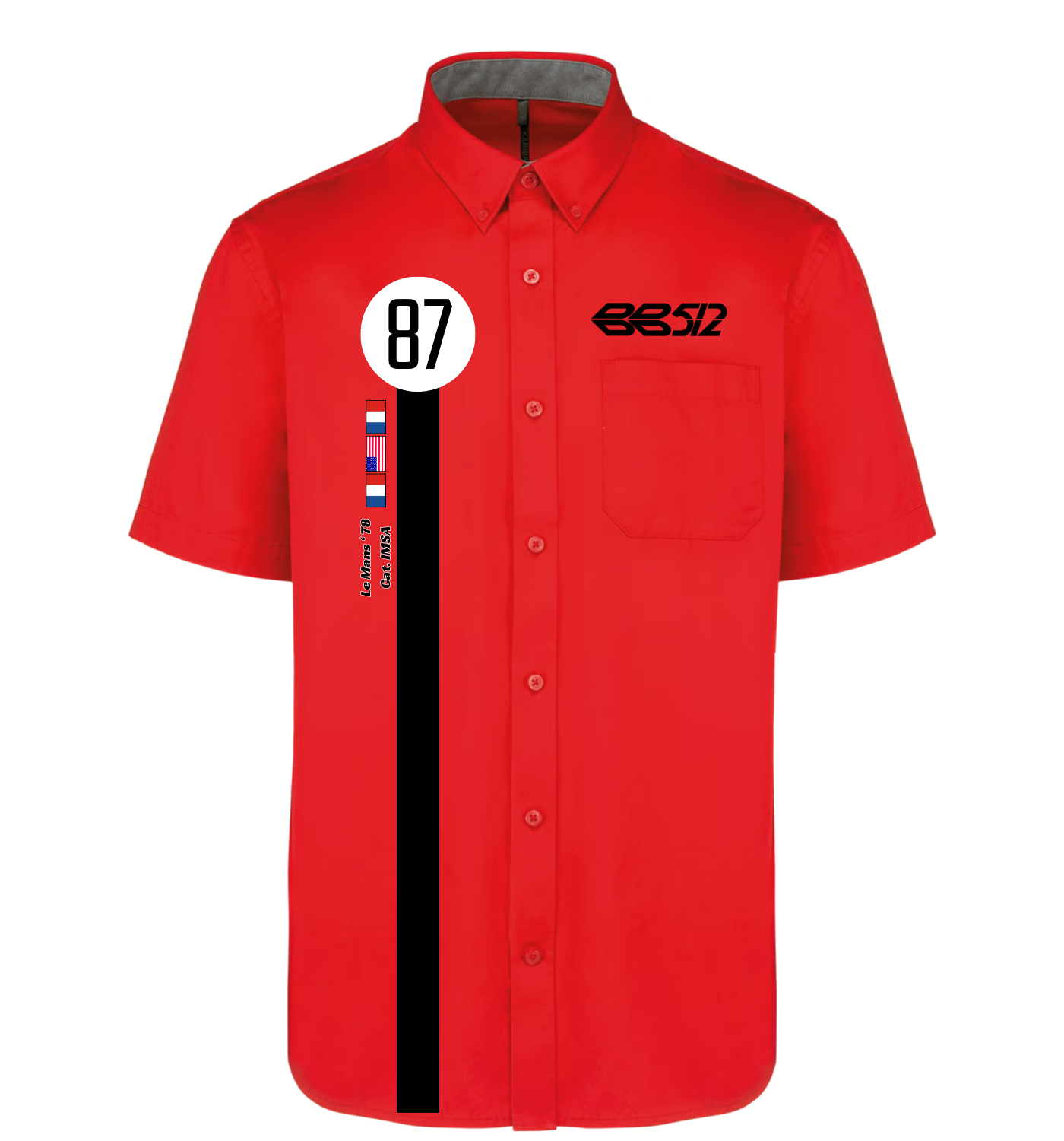 Chemise Ferrari BB512 n°87